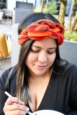 Red & Orange Handwoven Headband – Andean Aura Collection
