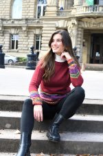 Red Mélange Baby Alpaca Pullover – Inca Borders | Andean Essence Collection