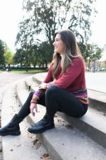 Red Mélange Baby Alpaca Pullover – Inca Borders | Andean Essence Collection - Image 4