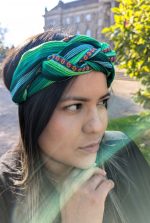 Green Handwoven Headband – Andean Aura Collection - Image 3