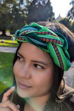 Green Handwoven Headband – Andean Aura Collection