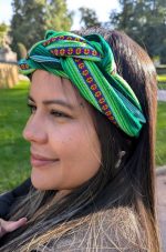 Green Handwoven Headband – Andean Aura Collection - Image 7