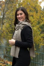 Camel Brown Mélange Baby Alpaca Scarf – Natural Warmth and Effortless Elegance