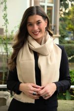 Beige Camel Baby Alpaca Scarf – Effortless Softness and Natural Everyday Elegance - Image 3