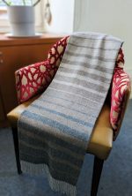 Beige & Grey Gradient Baby Alpaca Throw – Soft Striped Luxury Blanket | Andean Craftsmanship - Image 3