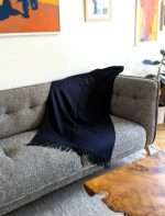 Midnight Navy Baby Alpaca Throw Blanket – Deep Elegant Warmth in Pure Natural Luxury - Image 3