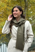 Olive Green Baby Alpaca Scarf – Timeless Natural Elegance in Pure Andean Softness