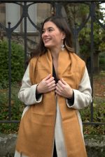 Baby Alpaca Scarf in Mustard-Orange Mélange – Soft, Luminous and Naturally Refined