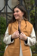 Baby Alpaca Scarf in Mustard-Orange Mélange – Soft, Luminous and Naturally Refined - Image 2